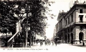 Alger - Rue de Constantine et Palais de Justice